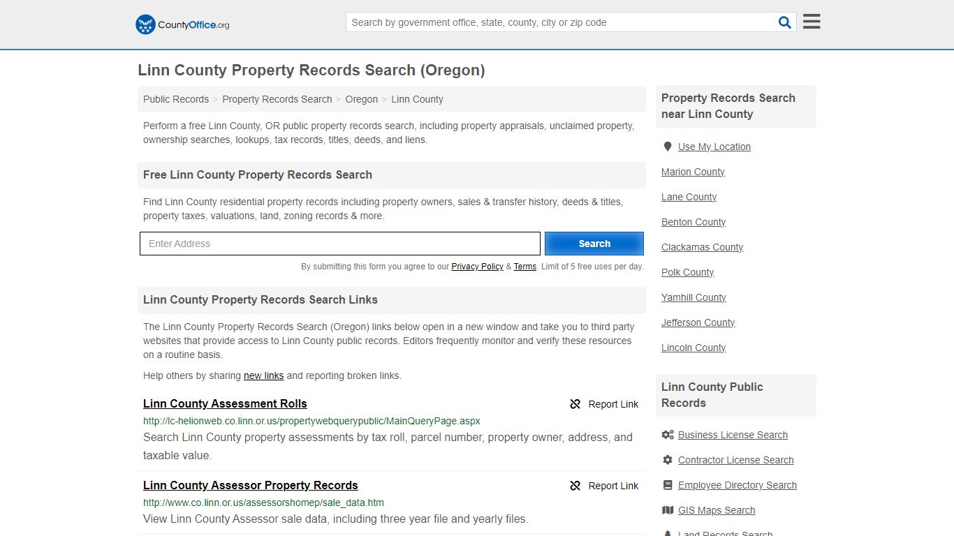 Linn County Property Records Search (Oregon) - County Office